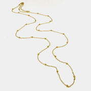 Collana in Acciaio Catena lunga con palline