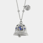 Collana in Acciaio campanella con punti luce blu - BYSIMON gioielli