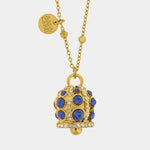 Collana in Acciaio campanella con punti luce blu - BYSIMON gioielli
