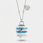 Collana in Acciaio campanella Capri con strisce azzurre - gioiello BySimon