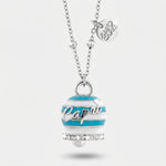 Collana in Acciaio campanella Capri con strisce azzurre - gioiello BySimon