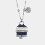Collana in Acciaio campanella con strisce blu - BYSIMON gioielli