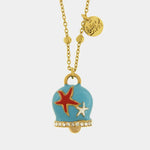 Collana in Acciaio campanella Capri azzurra con stelle marine - BYSIMON gioielli
