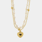 Collana in Acciaio doppia catena con cuore COEUR - gioiello BySimon