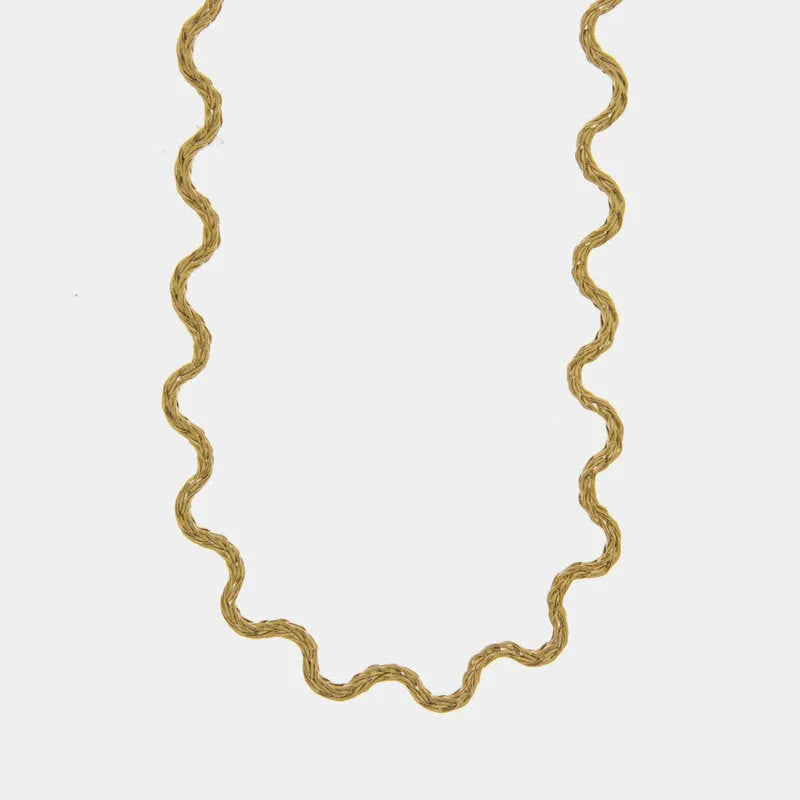 Collana in Acciaio irregolare gold - BYSIMON gioielli