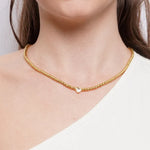 Collana in Acciaio sfere con cuore - BYSIMON gioielli
