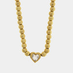Collana in Acciaio sfere con cuore - BYSIMON gioielli