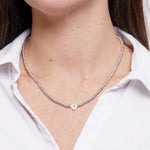 Collana in Acciaio sfere con cuore - BYSIMON gioielli