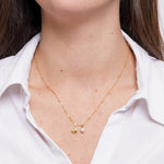 Collana in acciaio con perla e cuore pendente - BYSIMON