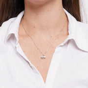 Collana in Acciaio perla con cuore