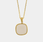 Collana in Acciaio quadrato bianco - BYSIMON gioielli
