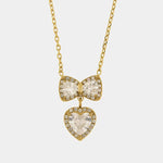 Collana in Acciaio fiocco con cuore - BYSIMON gioielli