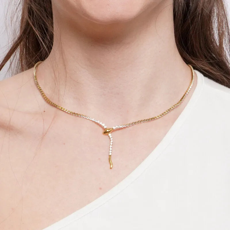 Collana in Acciaio tennis - BYSIMON gioielli