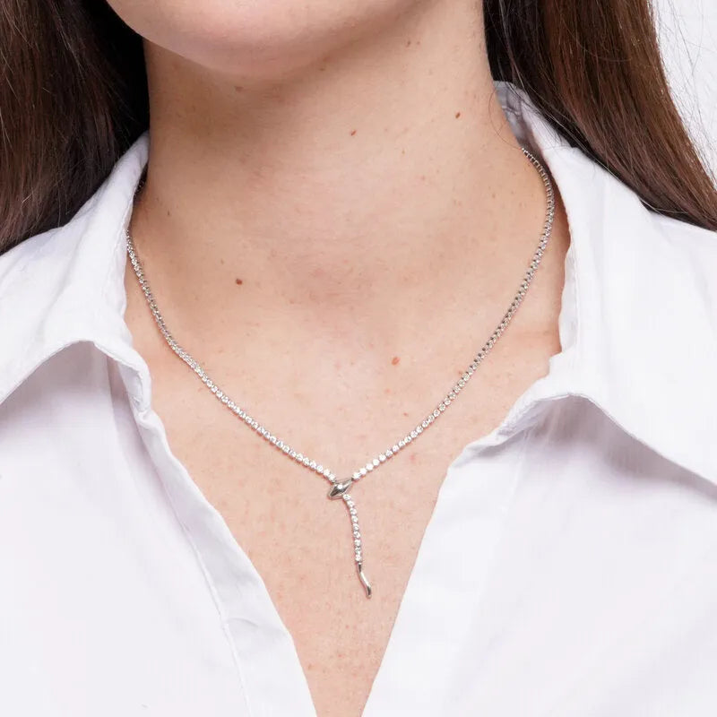 Collana in Acciaio tennis - BYSIMON gioielli