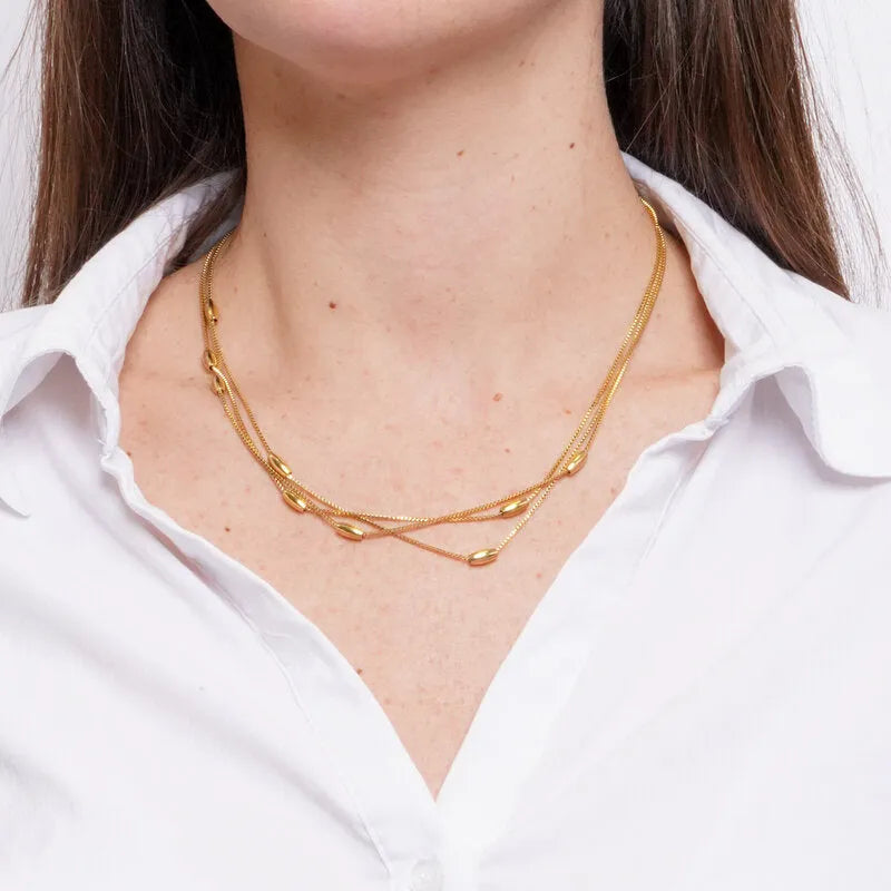 Collana in Acciaio multifilo - BYSIMON gioielli