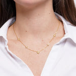 Collana in Acciaio fiori gold - BYSIMON gioielli