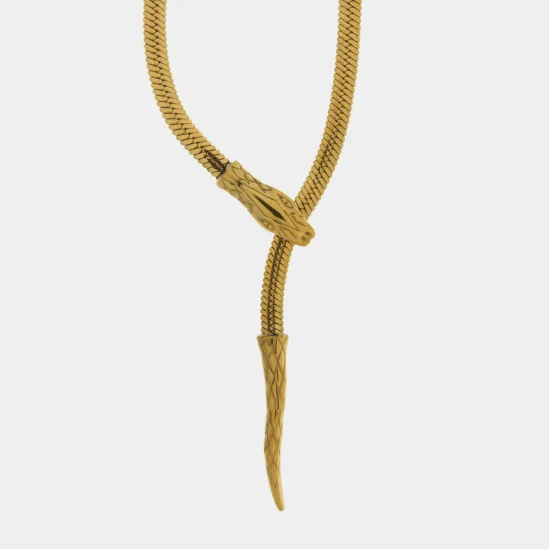 Collana in Acciaio lunga con serpente - BYSIMON gioielli