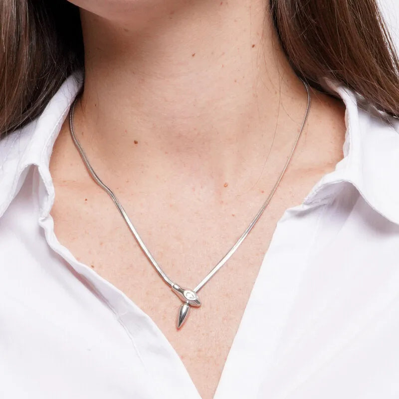 Collana in Acciaio serpente - BYSIMON gioielli