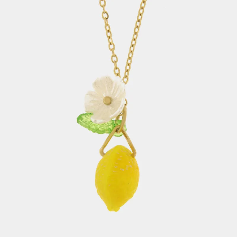 Collana in Acciaio limone con fiore COEUR - gioiello BySimon