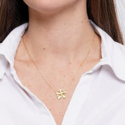 Collana in Acciaio fiore rigato - BYSIMON gioielli