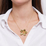 Collana in Acciaio fiore con petali grandi - BYSIMON gioielli