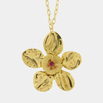 Collana in Acciaio fiore con petali grandi - BYSIMON gioielli