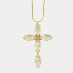 Collana in Acciaio croce con cristalli - BYSIMON gioielli