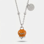 Collana in Acciaio con Campanella Portafortuna Capri Roccia Dorata - Color Caramel - gioiello BySimon