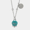 Collana in Acciaio con Campanella Portafortuna Capri - Colore  Turchese