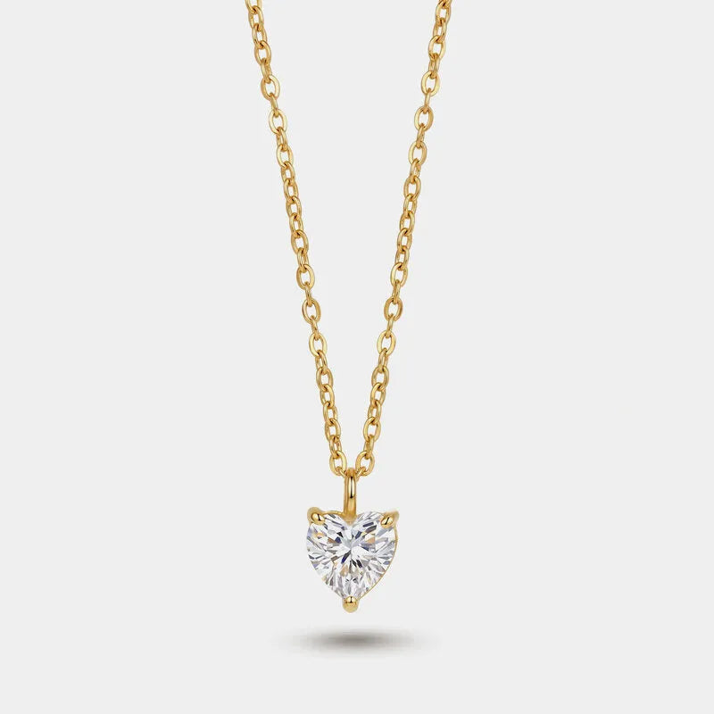 Collana in Acciaio punto luce cuore