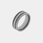 Anello in Acciaio con piccole catene IJEWEL - gioiello BySimon