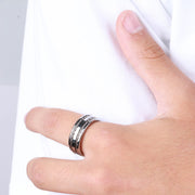 Anello in Acciaio con piccole catene