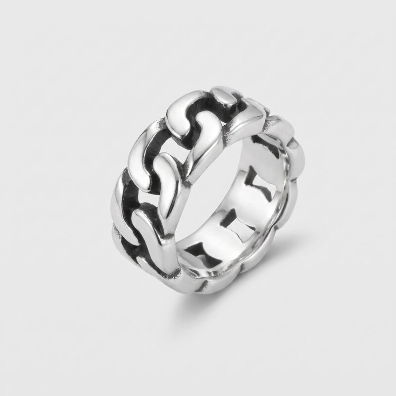 Anello in Acciaio con catene IJEWEL - gioiello BySimon