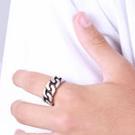 Anello in Acciaio con catene IJEWEL - gioiello BySimon