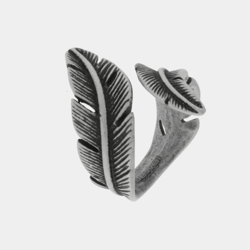 Anello in Acciaio con foglie IJEWEL - gioiello BySimon