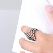 Anello in Acciaio con foglie