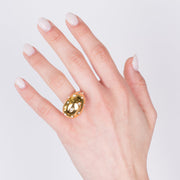 Anello in Acciaio a goccia con pietre