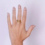 Anello in Acciaio multiperline - BYSIMON gioielli