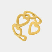 Anello in Acciaio a cuori intrecciato