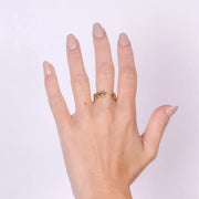 Anello in Acciaio rigido con foglie