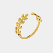 Anello in Acciaio rigido con foglie