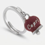 Anello in acciaio con campanella Capri | gioiello laurea | BYSIMON