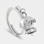 Anello in Acciaio con campanella con scritta Capri | gioielli in acciaio | BYSIMON