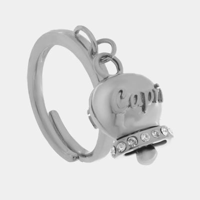 Anello in Acciaio Inossidabile con campanella con scritta Capri | gioielli in acciaio inossidabile | BYSIMON
