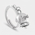 Anello in Acciaio con campanella con scritta Capri | gioielli in acciaio | BYSIMON