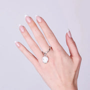 Anello in Acciaio con campanella bianca con scritta Capri