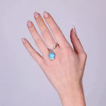 Anello in Acciaio con campanella  azzurra con scritta Capri - BYSIMON gioielli