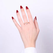 Anello in Acciaio con cuore rosa