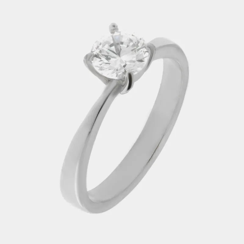 Anello in Acciaio solitario