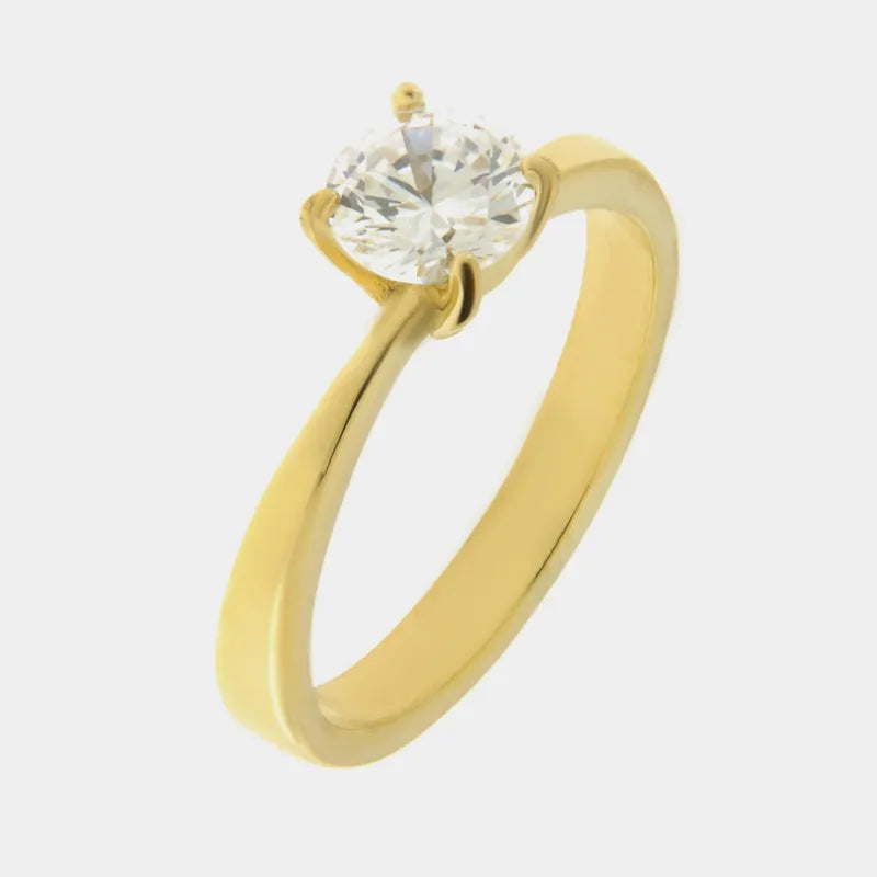 Anello in Acciaio solitario